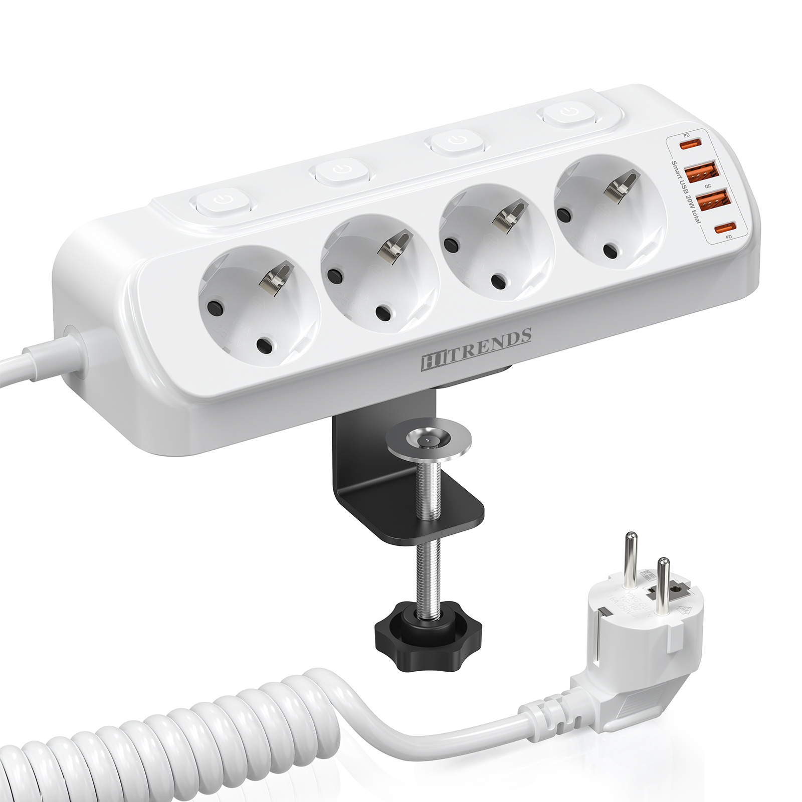Power Strip Desk - لوحة مقابس متعددة الوظائف 8 في
