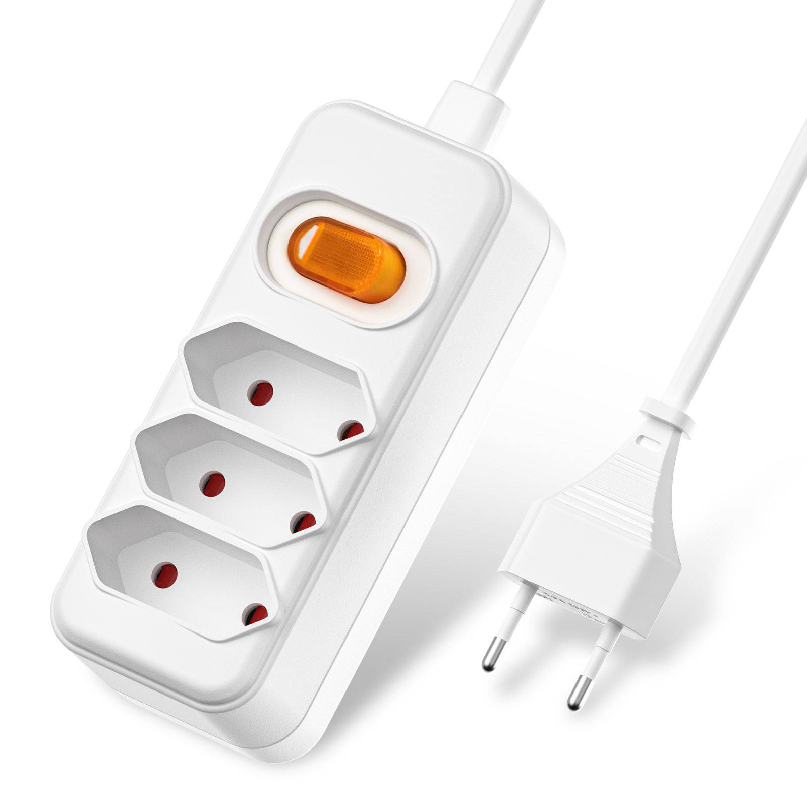 Power Strip Desk - مقبس طاقة أوروبي ثنائي الشق مع