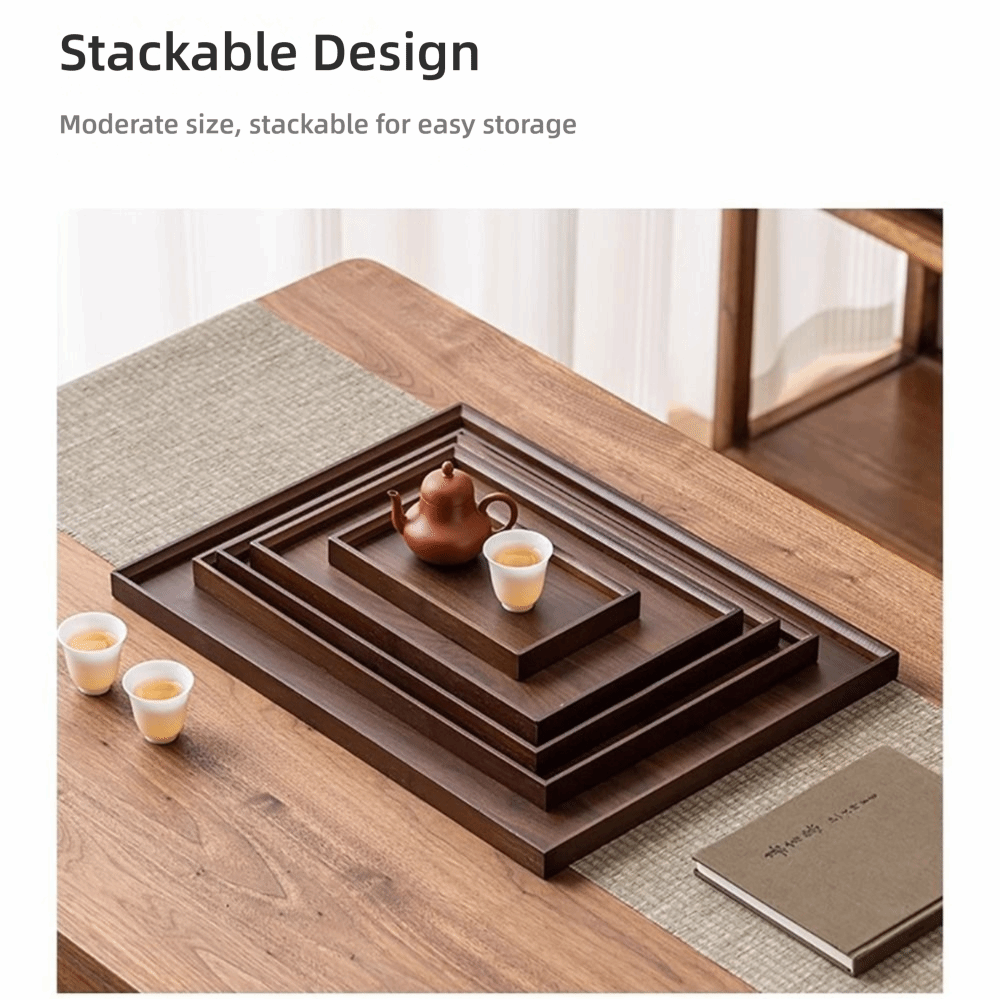 Desktop Organizer Bamboo - صينية تقديم خشبية من الخيزران الطبيعي