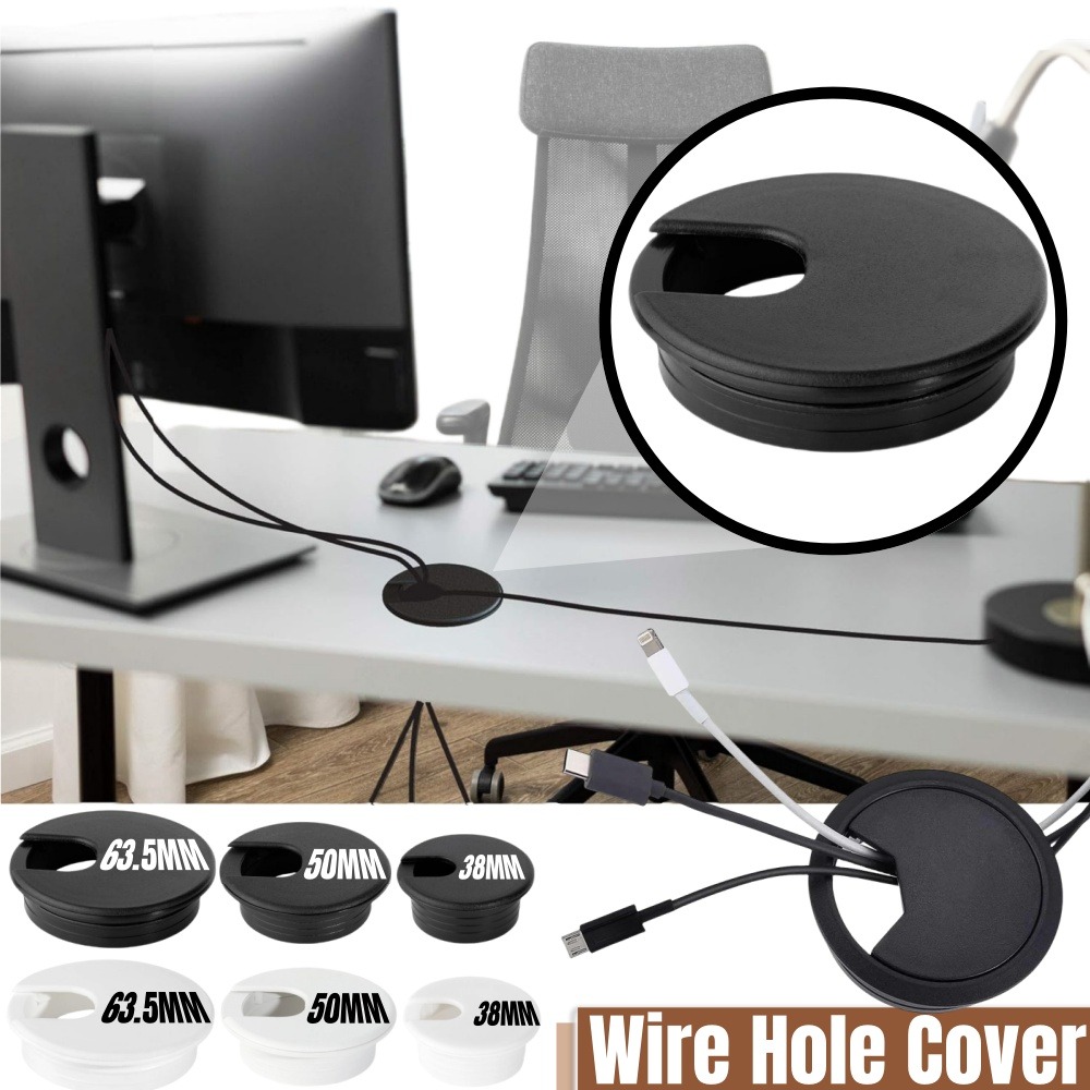 Home Office Desk Ideas - غطاء فتحة سلك بلاستيكي 1.5/2/2.5 بوصة