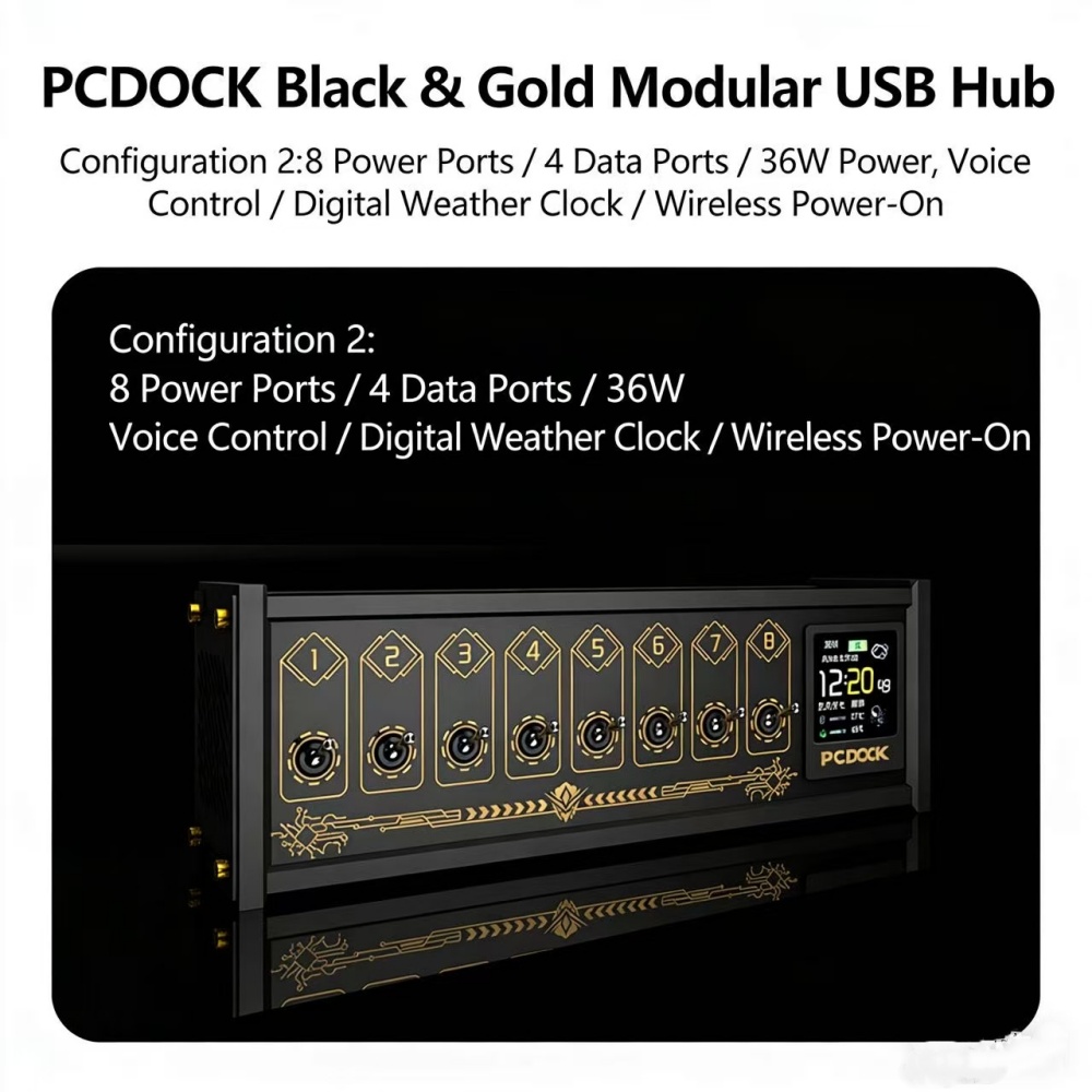 Power Strip Desk - شريط طاقة USB مكتبي من PCDOCK