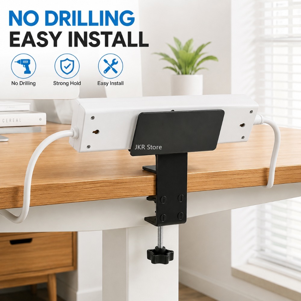 Power Strip Desk - منظم كابلات تحت المكتب، حامل شريط
