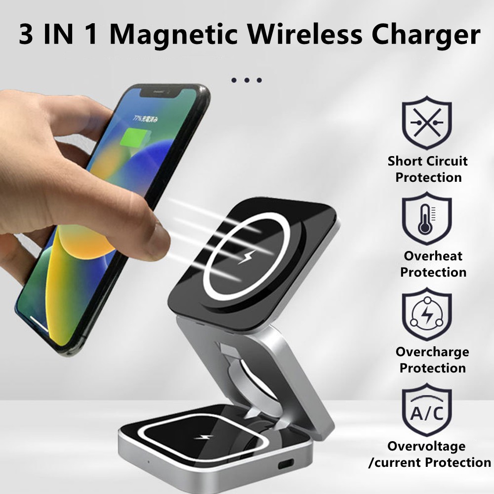 Desk Charging Station - محطة شاحن لاسلكية مغناطيسية قابلة للطي