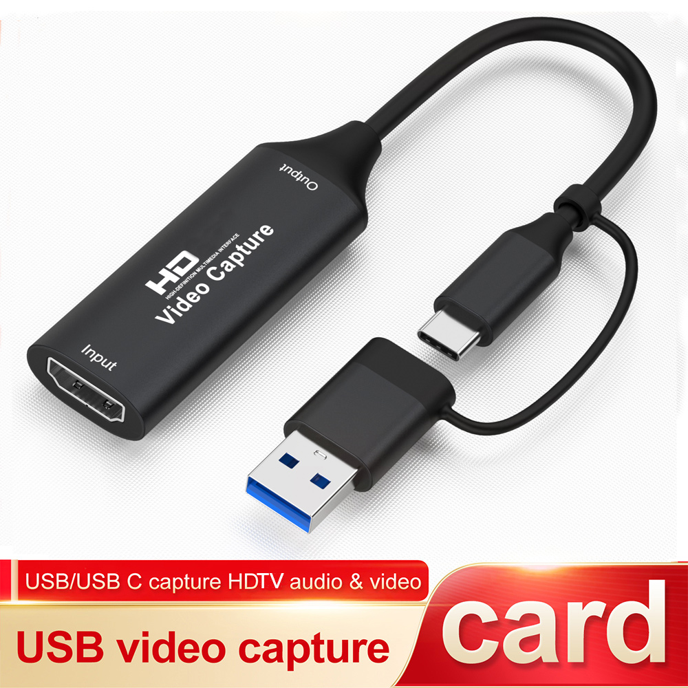 Webcam Hd 1080P - 4K HDMI-متوافق USB بطاقة التقاط الصوت