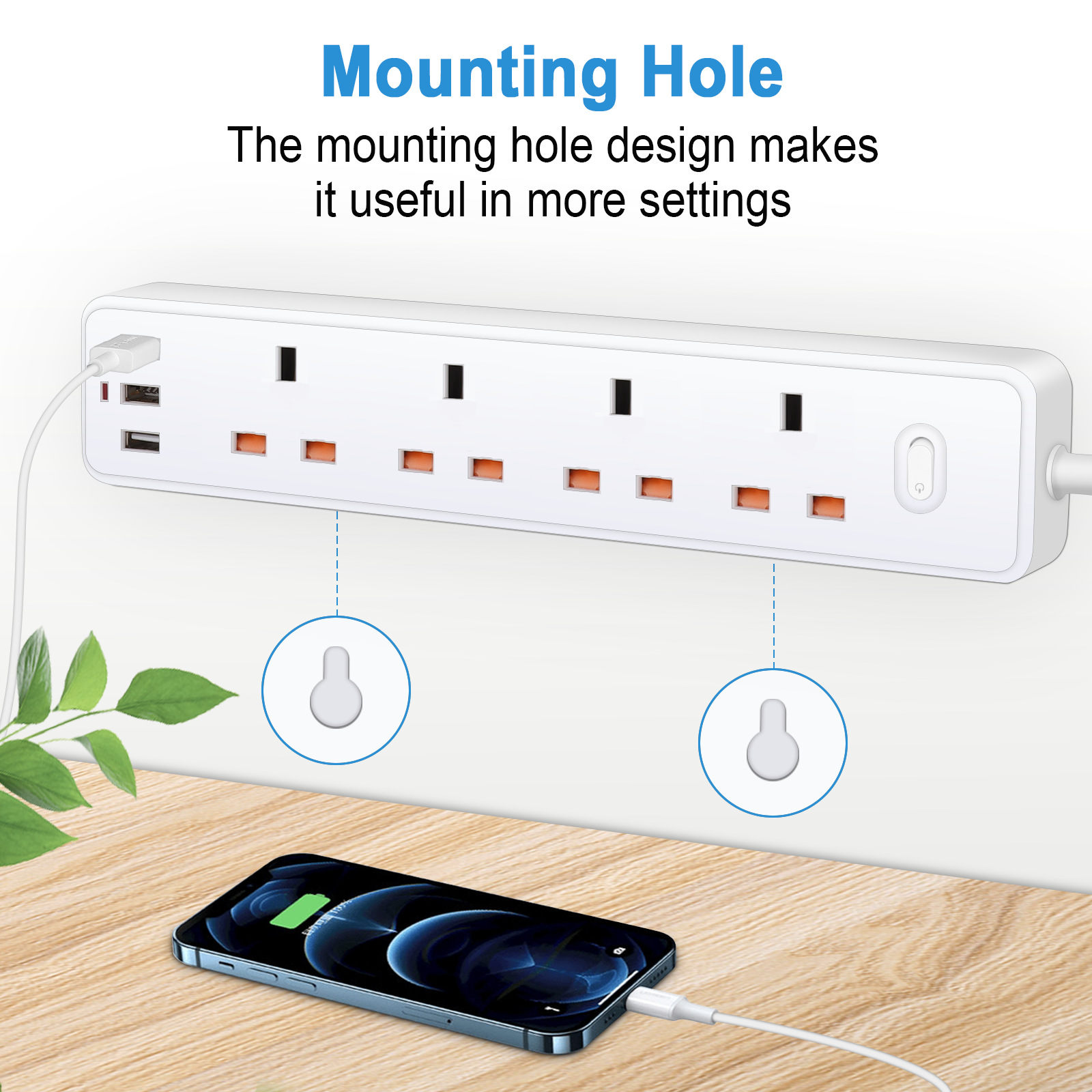 قطاع الطاقة مقبس كهربائي الممل - مراجعة Power Strip Desk وسعره