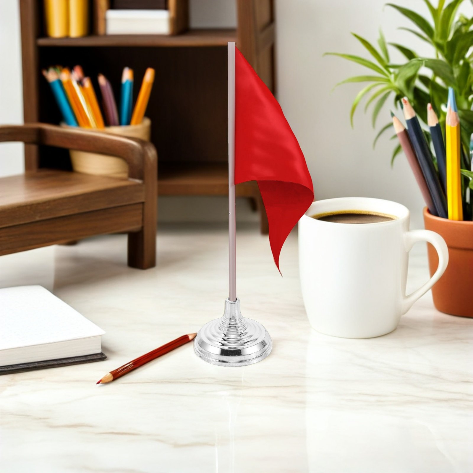 12 قطعة من حوامل الأعلام المكت - مراجعة Home Office Desk Ideas وسعره