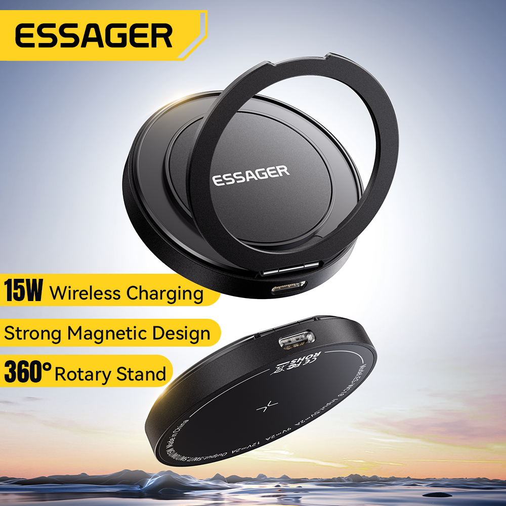 Essager شاحن لاسلكي مغناطيسي 1 - مراجعة Desk Charging Station وسعره