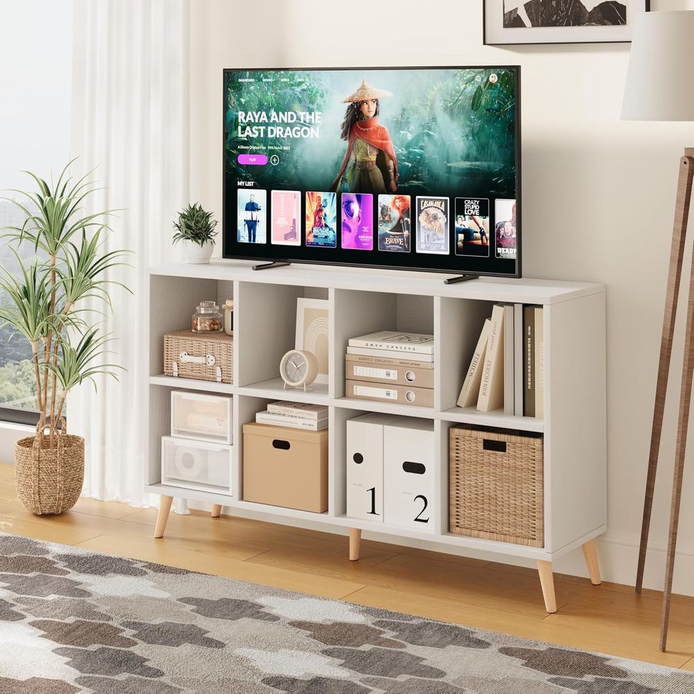 رف كتب خشبي من طبقتين مع أرجل، - مراجعة Home Office Bookshelves وسعره