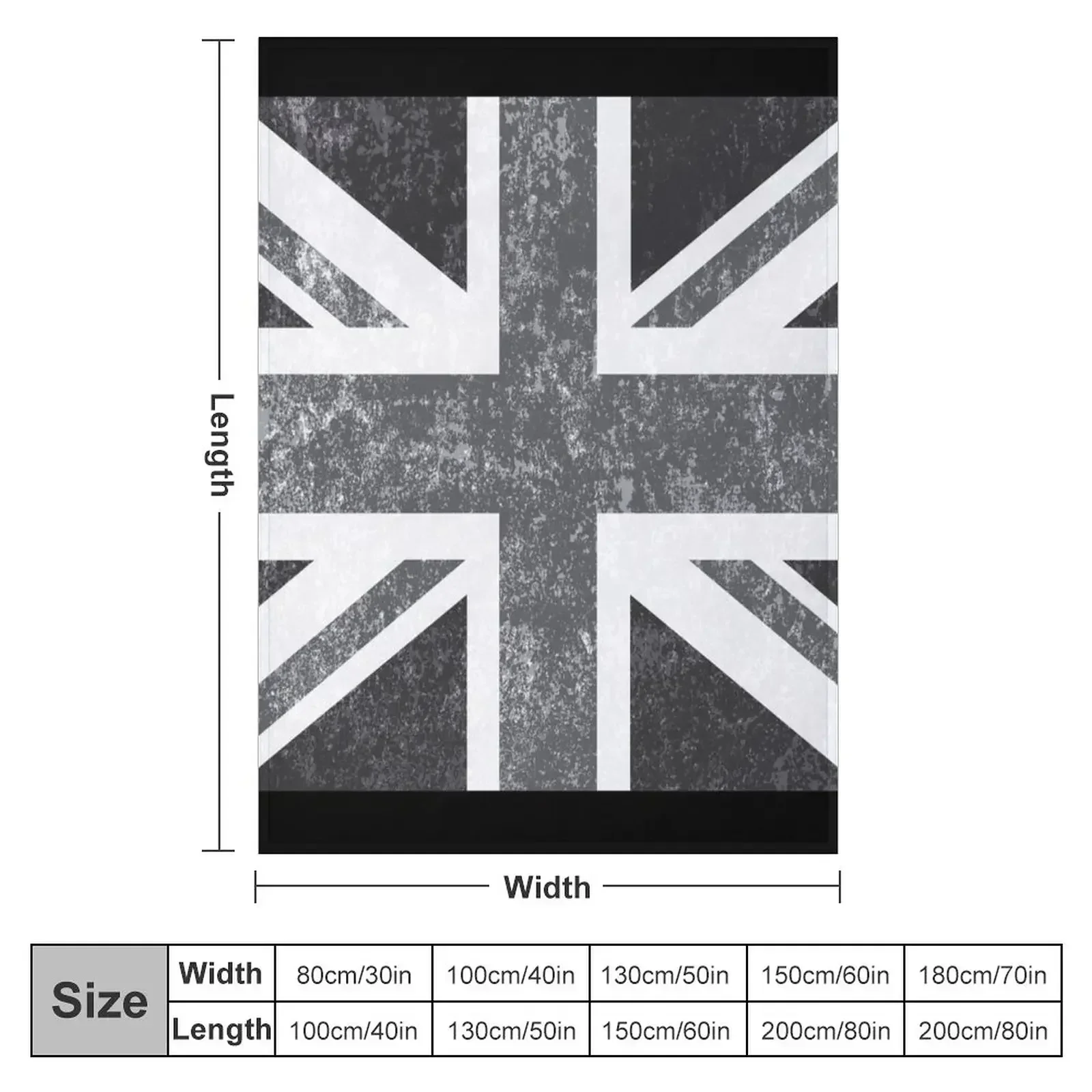 Union Jack Vintage Grayscale - - مراجعة Home Office United Kingdom وسعره