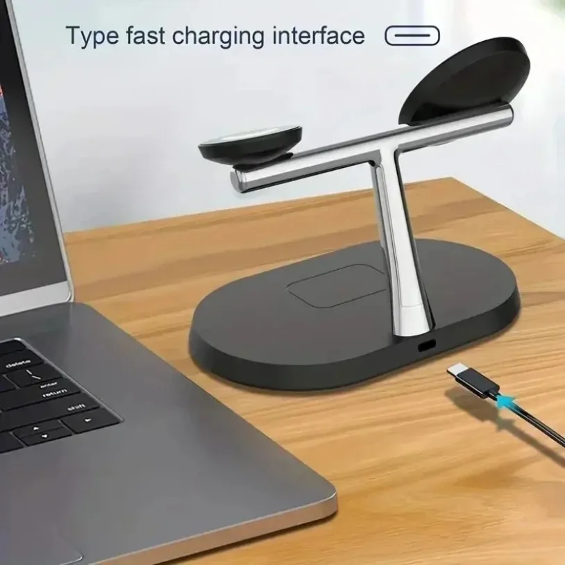 شاحن لاسلكي مغناطيسي 3 في 1 من - مراجعة Desk Charging Station وسعره