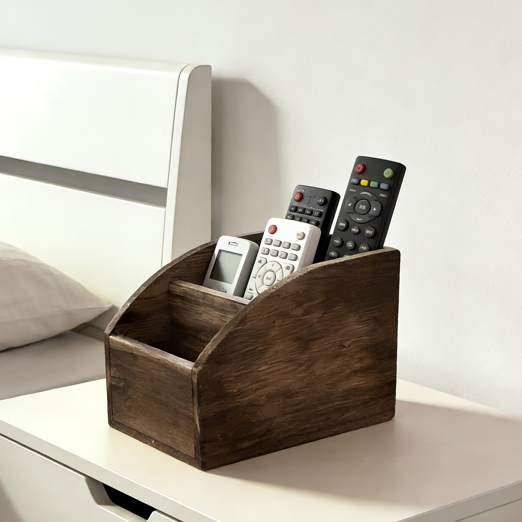 صندوق تخزين خشبي عتيق متعدد ال - مراجعة Desktop Organizer Bamboo وسعره