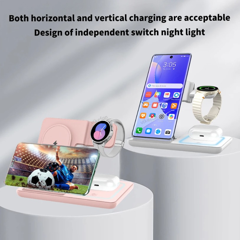 3 في 1 شاحن لاسلكي قابل للطي ح - مراجعة Desk Charging Station وسعره