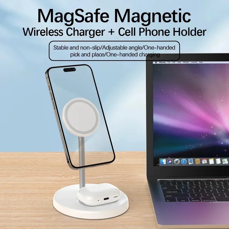 حامل شحن لاسلكي مغناطيسي 2 في  - مراجعة Desk Charging Station وسعره