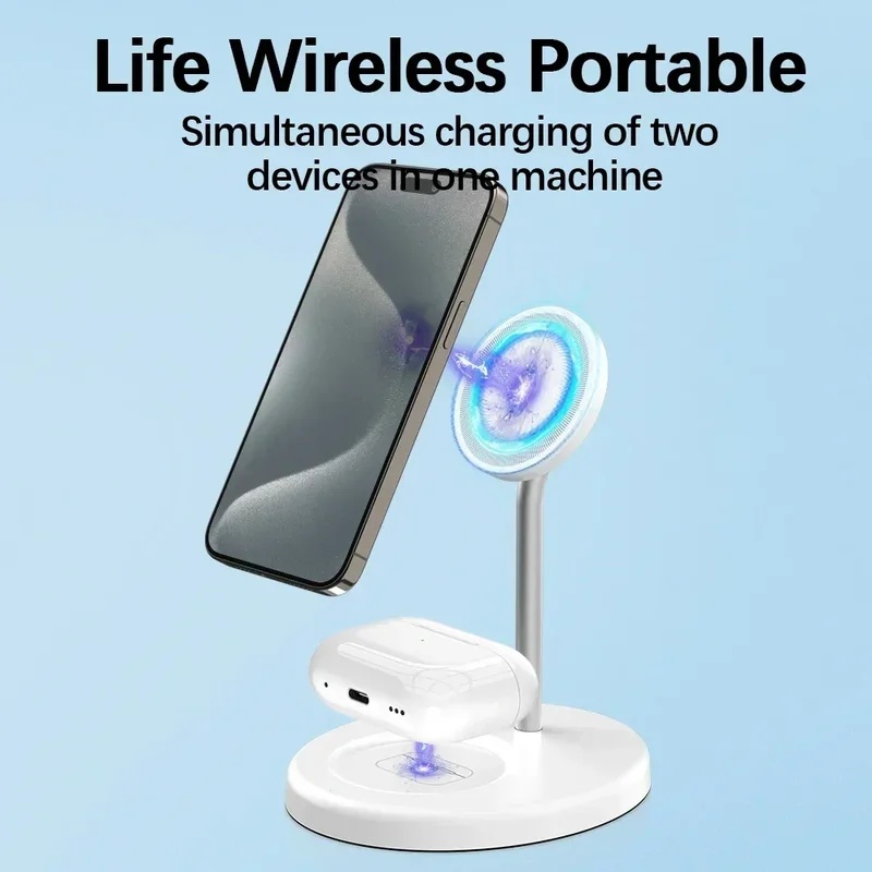 حامل شحن لاسلكي مغناطيسي 2 في  - مراجعة Desk Charging Station وسعره
