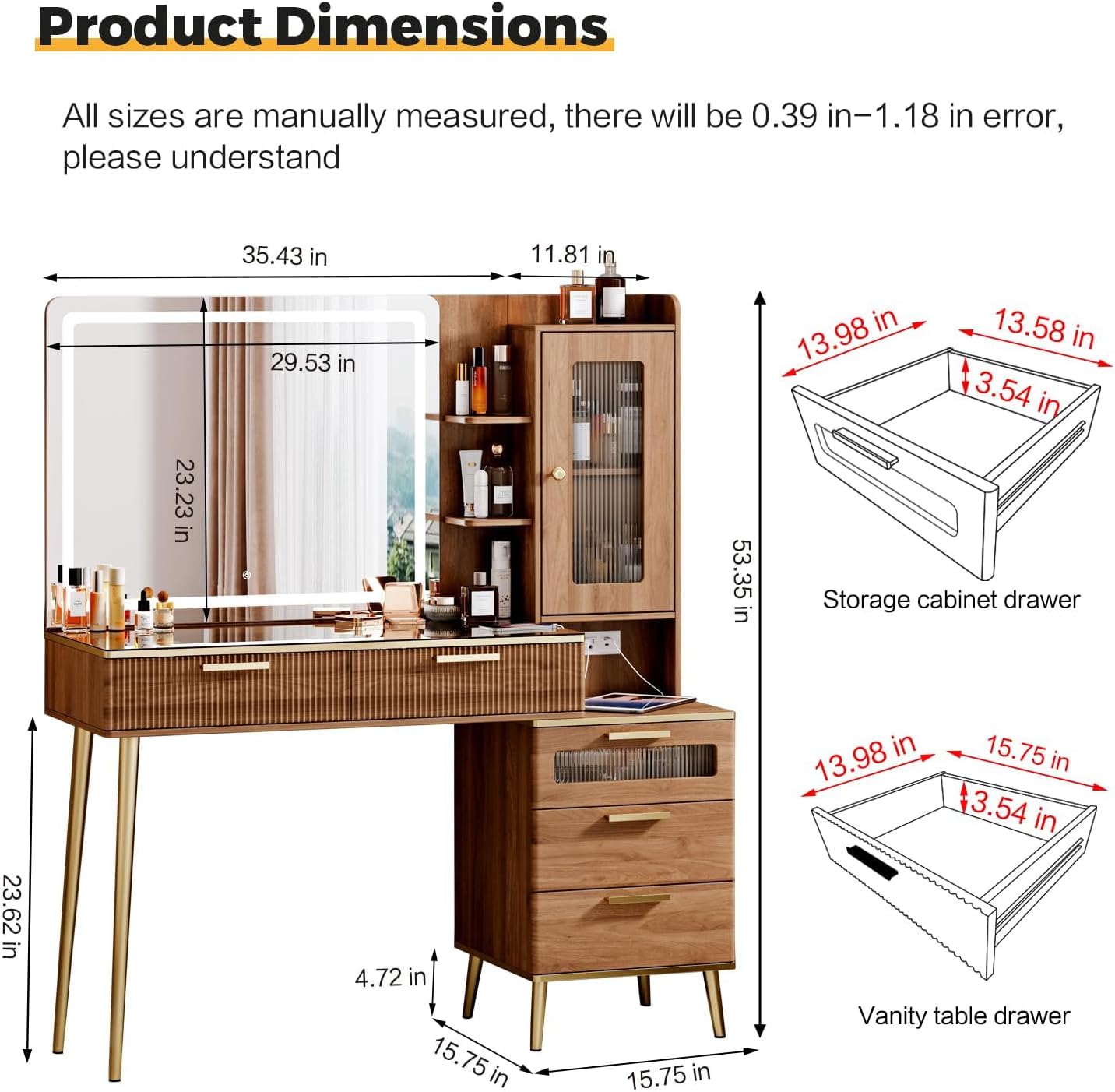 طاولة زينة لغرفة النوم باللون  - مراجعة Desk Charging Station وسعره