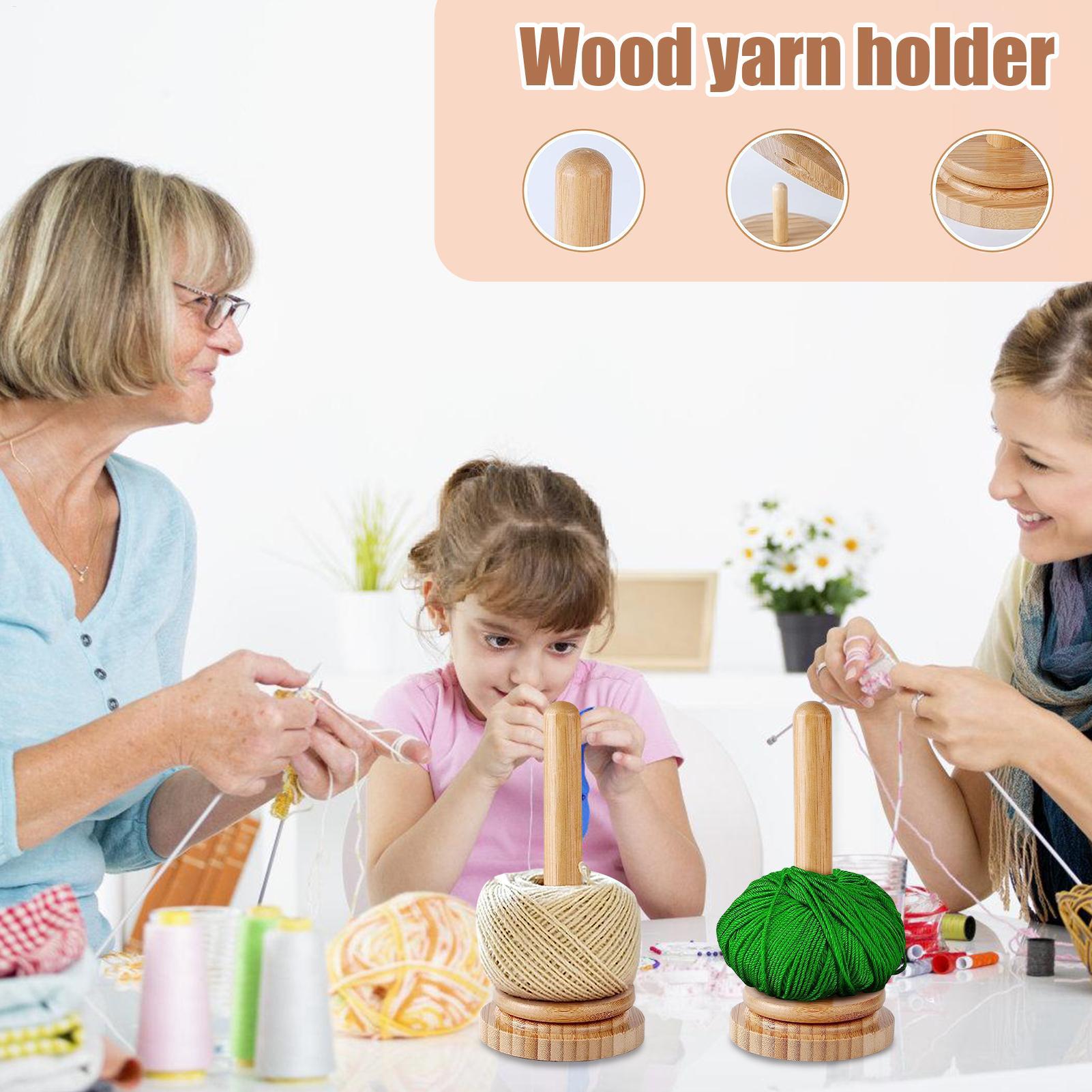 حامل خيوط الحياكة الدوار الخشب - مراجعة Desktop Organizer Bamboo وسعره