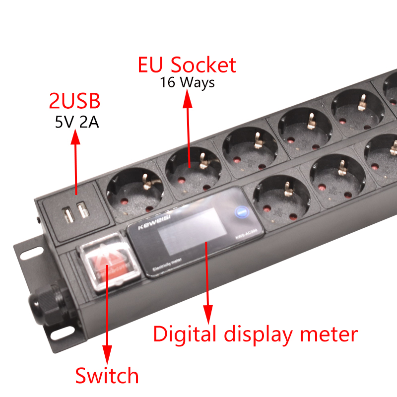 حامل شريط طاقة رقمي ، 2U Voltm - مراجعة Power Strip Desk وسعره