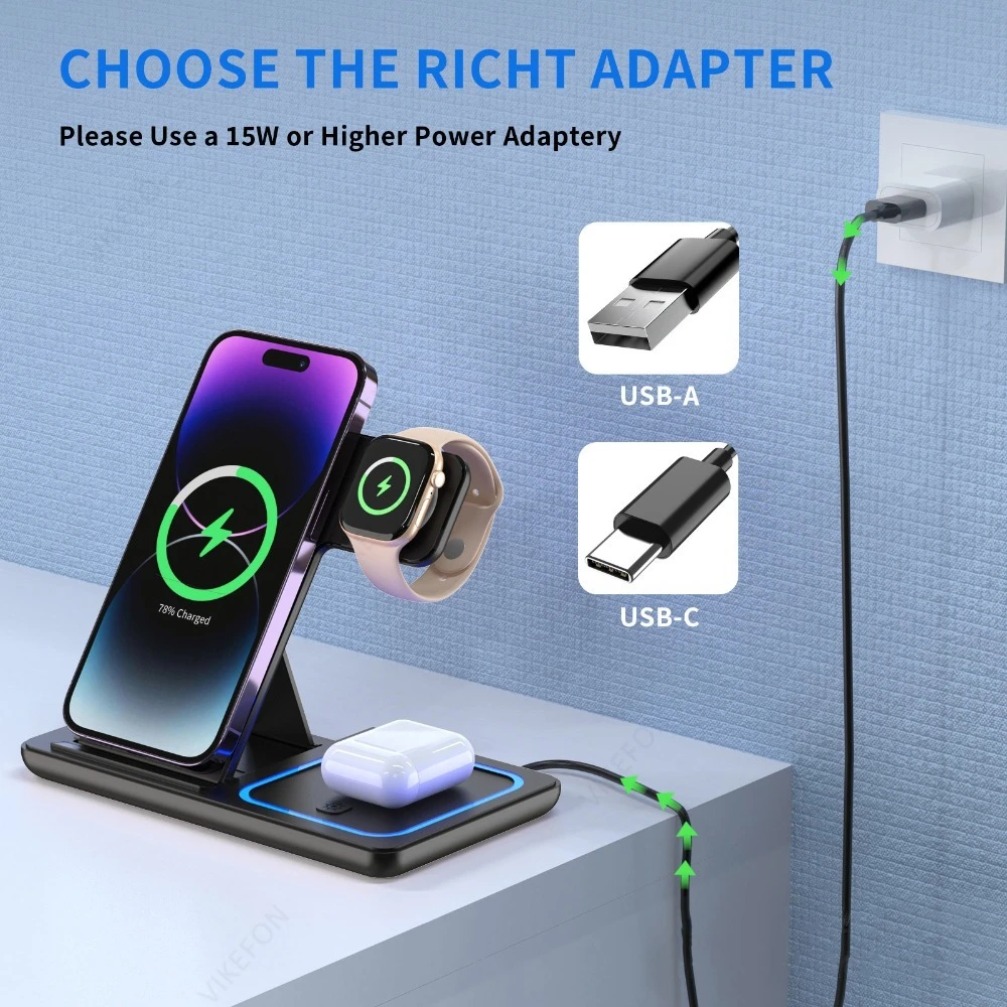 محطة شحن لاسلكية قابلة للطي 3  - مراجعة Desk Charging Station وسعره