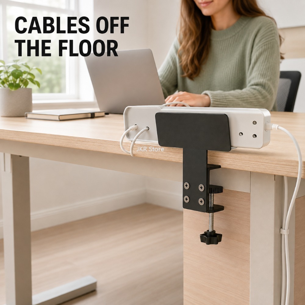 منظم كابلات تحت المكتب، حامل ش - مراجعة Power Strip Desk وسعره
