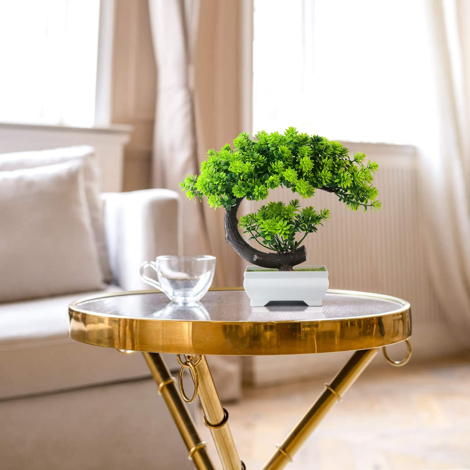 نباتات صناعية صغيرة على شكل زه - مراجعة Home Office Bookshelves وسعره