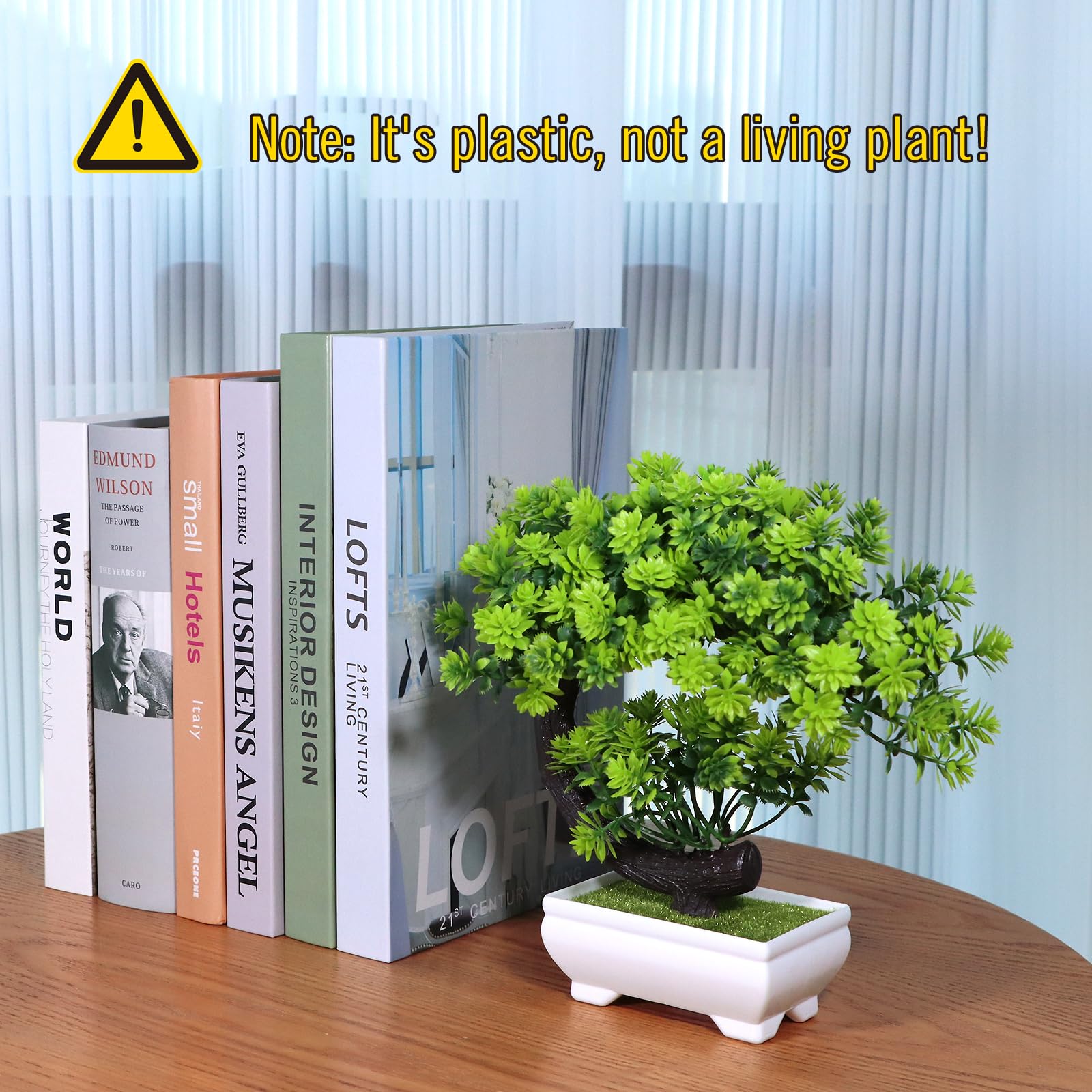 نباتات صناعية صغيرة على شكل زه - مراجعة Home Office Bookshelves وسعره
