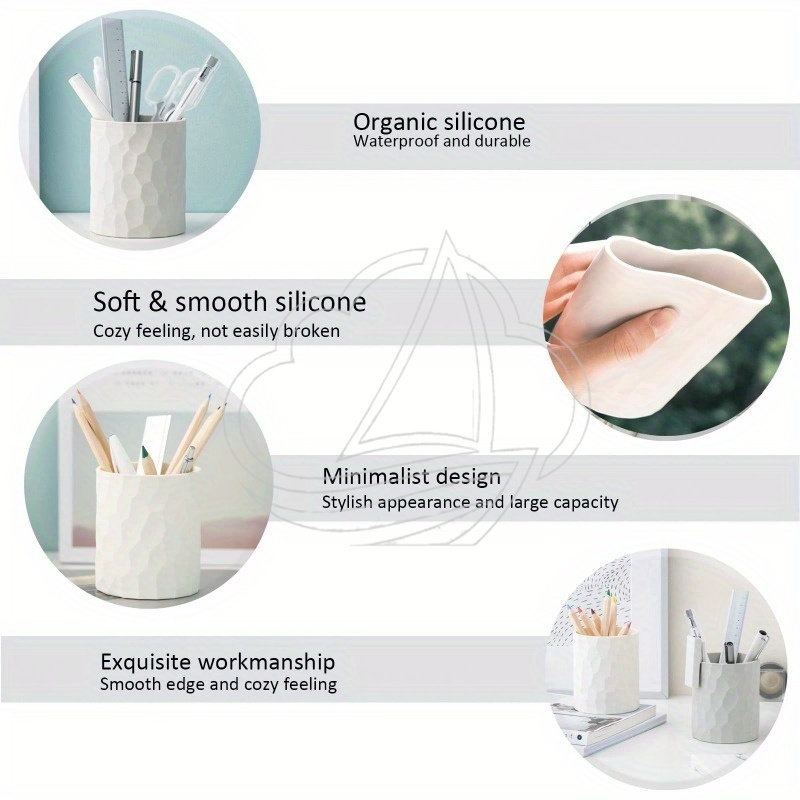 حامل أقلام من السيليكون الأبيض - مراجعة Pen Holder Organizer وسعره