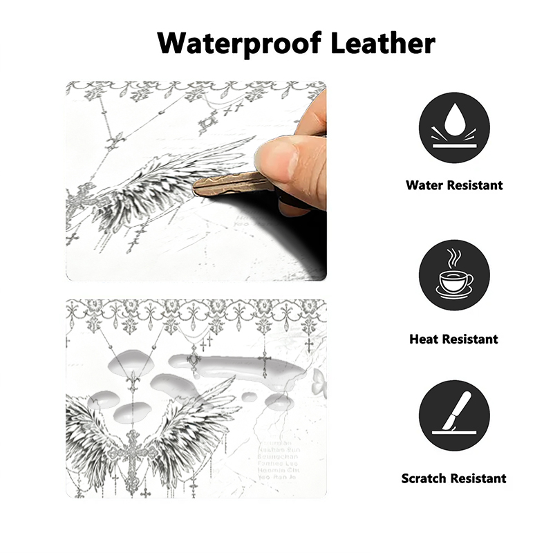 لوحة ماوس جلدية سوداء وبيضاء ب - مراجعة Desk Mat Leather وسعره