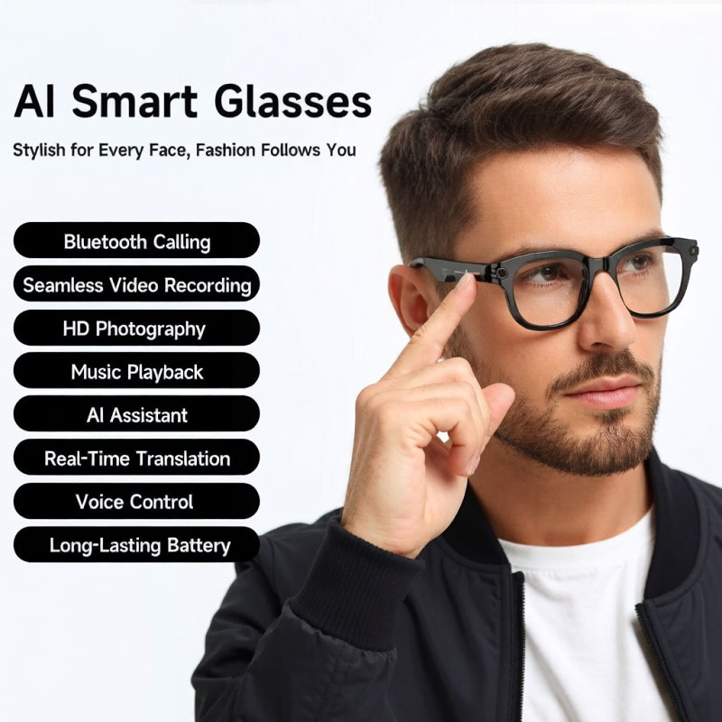 نظارات FLAUNT AI الذكية بكامير - مراجعة Webcam Hd 1080P وسعره