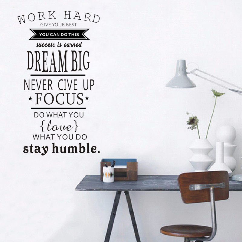 ملصق جداري تحفيزي للعمل بجد وت - مراجعة Home Office Quotes وسعره