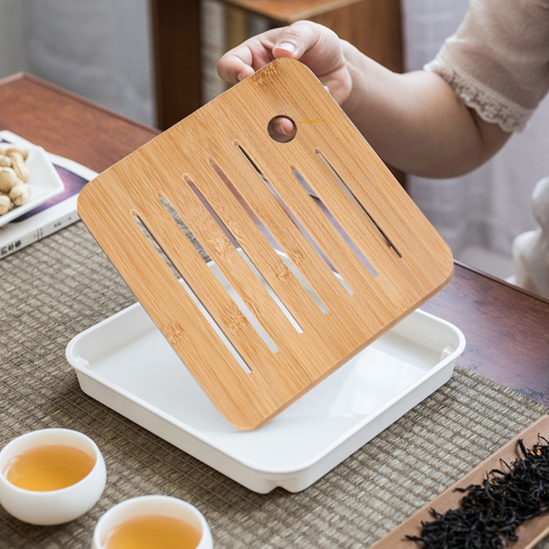 صينية شاي من الخيزران، طاولة ش - مراجعة Desktop Organizer Bamboo وسعره